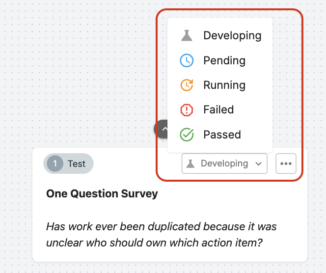 Experiment Status