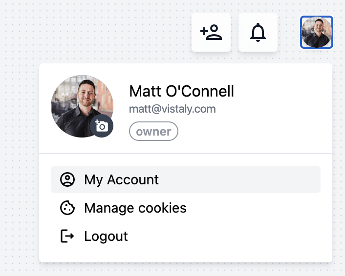 Notification Account Menu