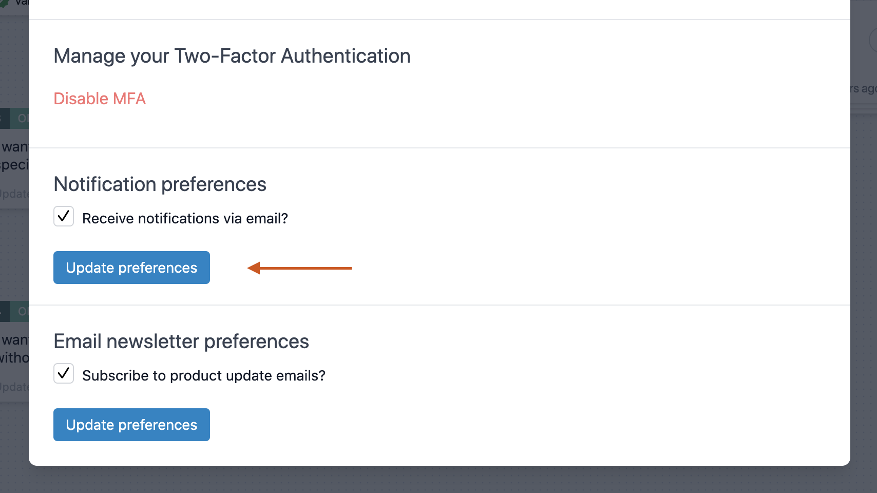 Notification Preferences