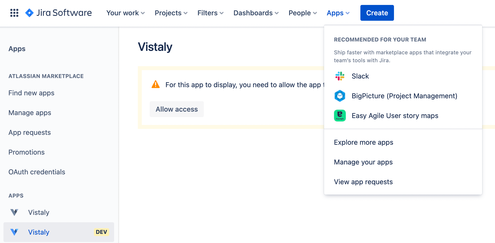 Manage Apps