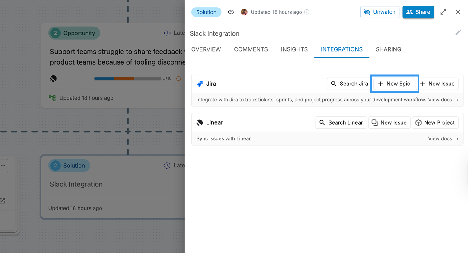 Creating a new Jira epic