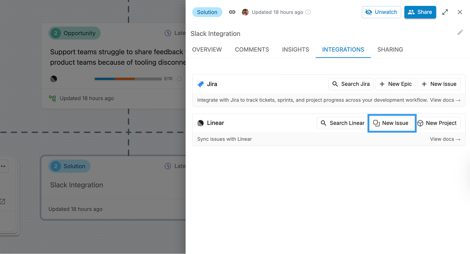 Creating a new Linear issue